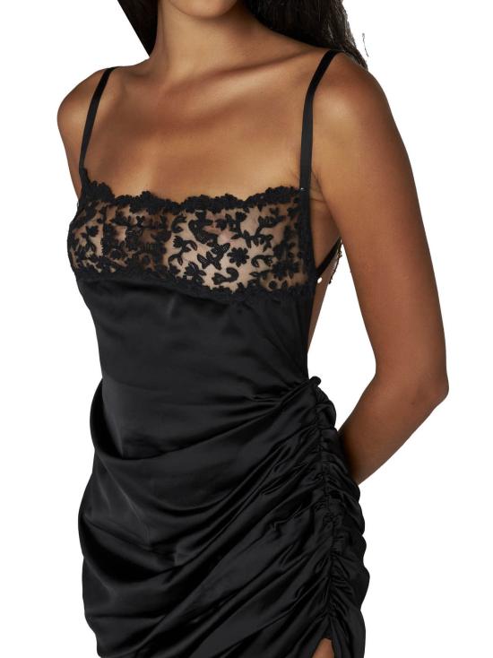  자크뮈스 미디 원피스 Jacquemus La Saudade Brod?E 드레스 블랙 - JACQUEMUS