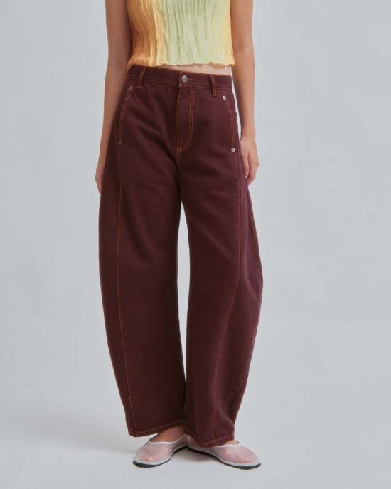  사야카 다비스 뉴욕 데님 팬츠 사야카 데이비스 뉴욕 배럴 데님 상그리아 - SAYAKA DAVIS NEW YORK