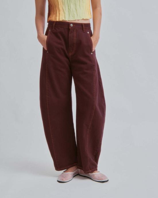  사야카 다비스 뉴욕 데님 팬츠 사야카 데이비스 뉴욕 배럴 데님 상그리아 - SAYAKA DAVIS NEW YORK