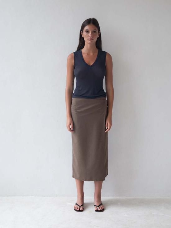  벨 안나 블라우스 모닝 탑 네이비 - BELLE ANNA