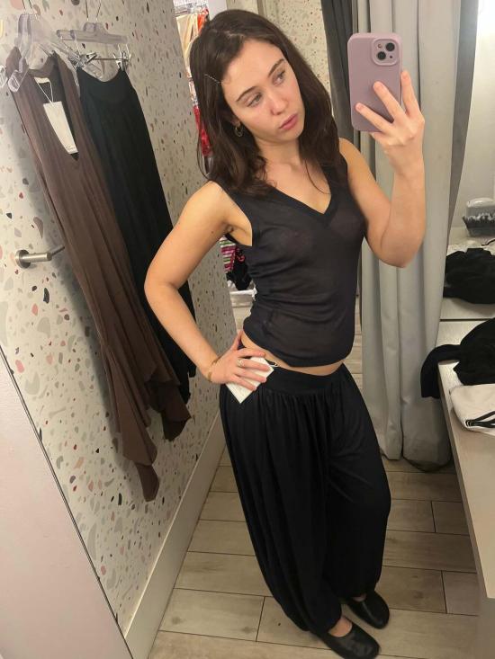  벨 안나 블라우스 모닝 탑 네이비 - BELLE ANNA