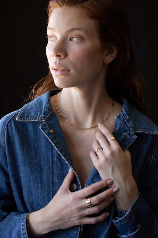  시리 한스도터 반지 시그르 워터 와이드 밴드 링 - SIRI HANSDOTTER