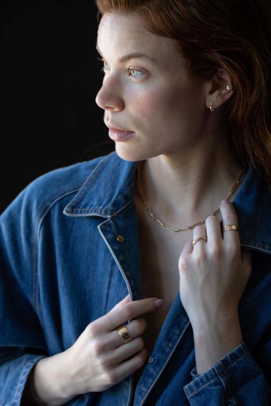  시리 한스도터 반지 시그르 워터 와이드 밴드 링 - SIRI HANSDOTTER