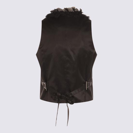  알렉산더 맥퀸 민소매 티셔츠 울  블랙 - ALEXANDER MCQUEEN