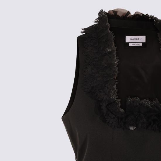  알렉산더 맥퀸 민소매 티셔츠 울  블랙 - ALEXANDER MCQUEEN