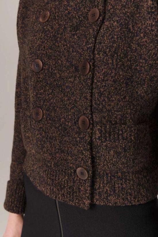  Santicler 가디건 산티클러 졸라 더블 브레스티드  프레클드 브라운 - OTHER BRANDS