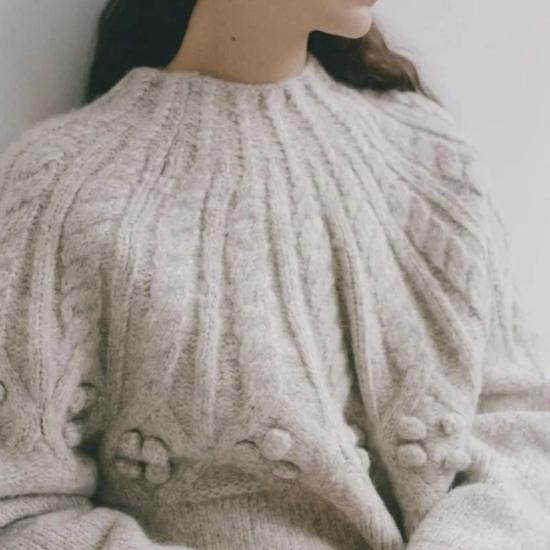  샤이나 모트 스웨터 카라 크롭 - SHAINA MOTE