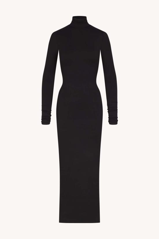  에태르네 롱 원피스 에테르네 롱슬리브 터틀넥 맥시드레스 블랙 - ETERNE