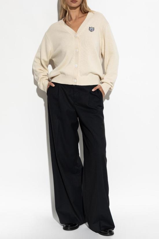  겐조 스트레이트 팬츠 울 팬츠 블루 - KENZO