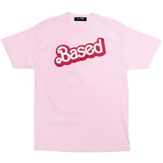  Skim Milk 반팔 티셔츠 탈지유 베이스 티셔츠 핑크