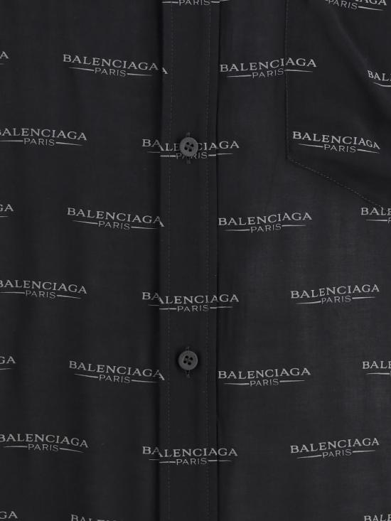  발렌시아가 긴팔 셔츠 로고 셔츠 - BALENCIAGA