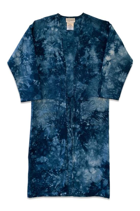  시커 가디건 헴프 코튼 더스터 마블 타이 다이/블랙 - SEEKER