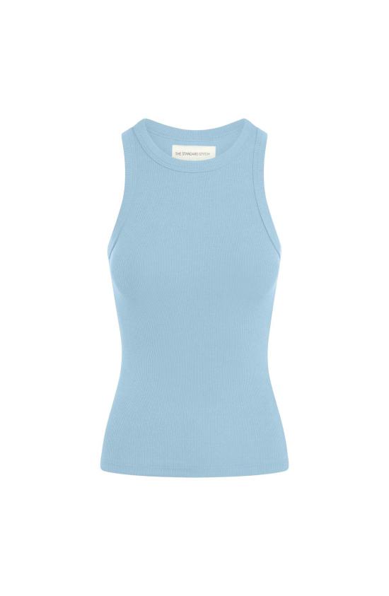  더 스탠다드 스티치 민소매 티셔츠 스탠다드 스티치 골지 레이서 탱크탑 스카이 블루 - THE STANDARD STITCH