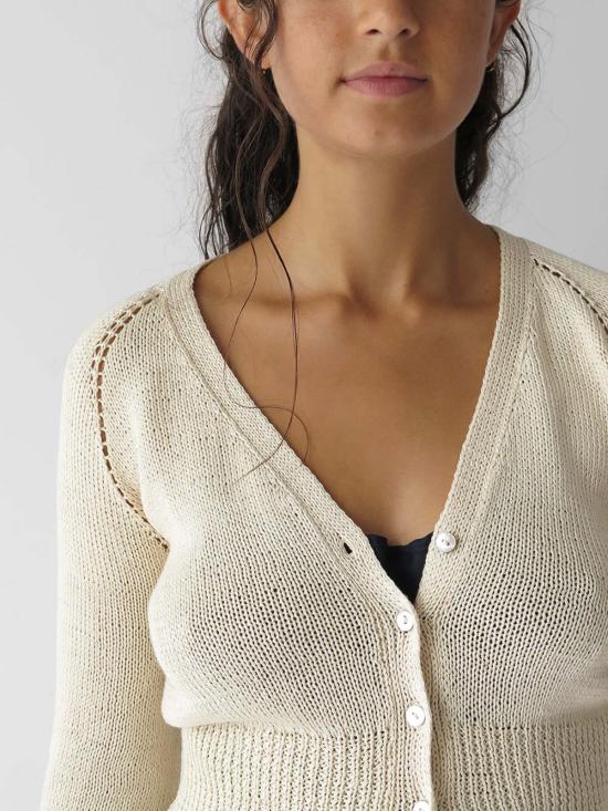  에리카 타노브 가디건 에리카 타노프 래글런 코튼  내추럴 - ERICA TANOV