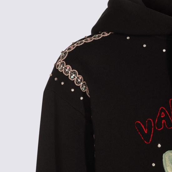  발렌티노 가라바니 긴팔 티셔츠 발렌티노 코튼 스웨트셔츠 블랙 - VALENTINO GARAVANI