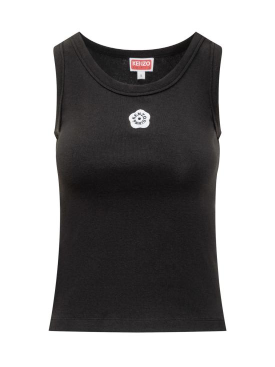  겐조 민소매 티셔츠 보케 플라워 2.0 탑 블랙