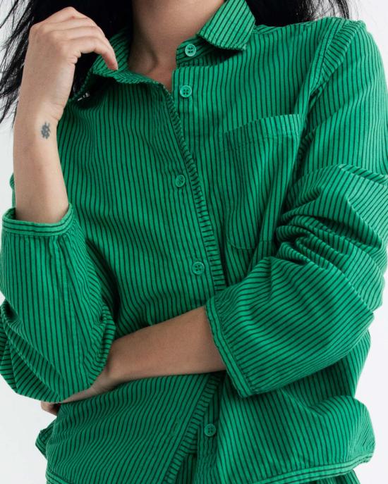  LWN 셔츠 Lwn Sami 셔츠 풀 연필 줄무늬 - LWN