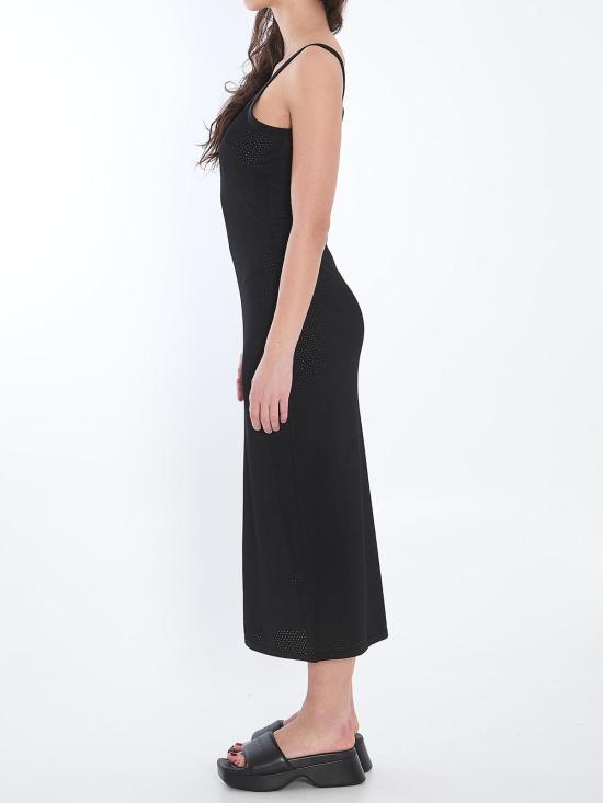  알렉산더 왕 롱 원피스 3D 로고 슬립 드레스 블랙 - ALEXANDER WANG