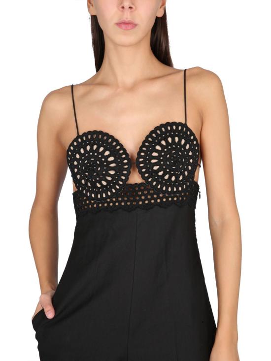  스텔라 맥카트니 점프수트 Stella Mccartney Broderie Anglaise 뷔스티에  블랙 - STELLA MCCARTNEY
