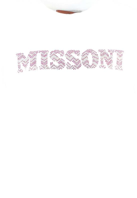  [키즈] 미소니 트레이닝 상의 아동용 미쏘니 로고 티셔츠 (화이트) - MISSONI