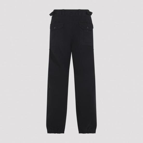  스톤 아일랜드 스트레이트 팬츠 블랙 팬츠 - STONE ISLAND