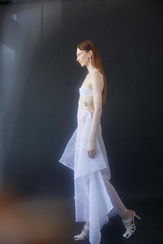  루이자 에 라 루나 롱 원피스 Luisa Et La Luna Nereus 드레스 블랑 - LUISA ET LA LUNA