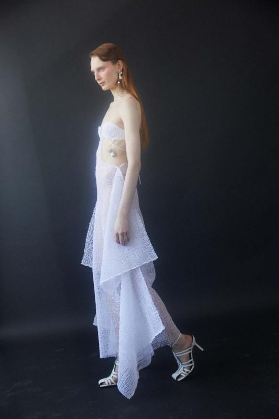  루이자 에 라 루나 롱 원피스 Luisa Et La Luna Nereus 드레스 블랑 - LUISA ET LA LUNA