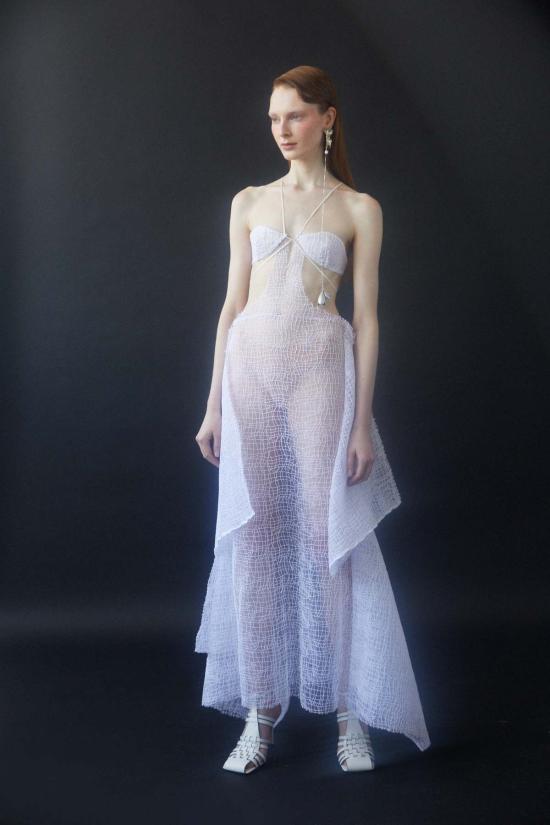  루이자 에 라 루나 롱 원피스 Luisa Et La Luna Nereus 드레스 블랑 - LUISA ET LA LUNA