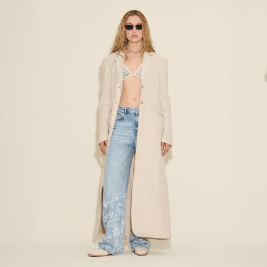  홀츠베일러 데님 팬츠 Holzweiler 꽃무늬 청바지 꽃무늬 프린트 - HOLZWEILER