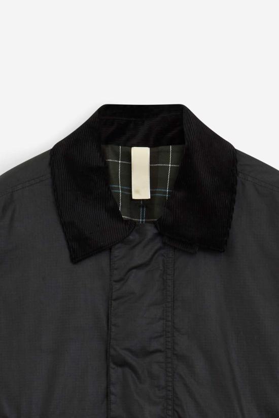  선플라워 자켓 왁스 립스톱 레저 재킷 블랙 - SUNFLOWER