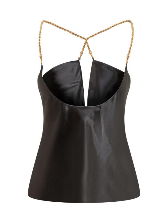  살바토레 페라가모 캐미솔 페라가모 비쥬 스트랩  블랙/화이트 - SALVATORE FERRAGAMO