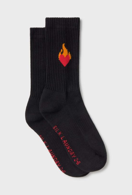  실크 런드리 양말 실크 세탁용 크루삭스 디어빌러브드 블랙