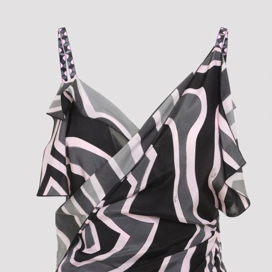  푸찌 롱 원피스 푸치 롱 드레스 블랙/핑크 - PUCCI