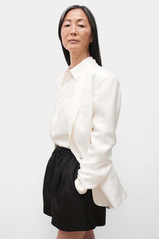  실크 런드리 숏팬츠 트윌 슬라우치 쇼츠 블랙 - SILK LAUNDRY