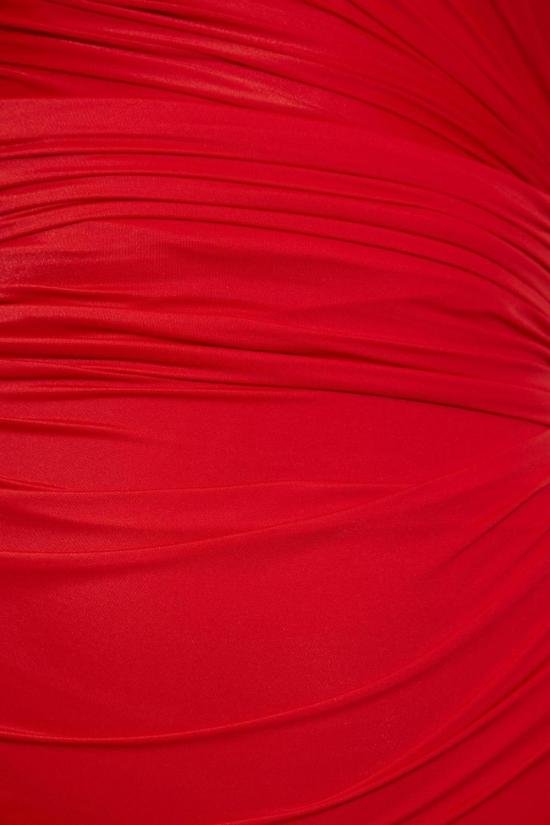  발렌시아가 숏 원피스 드레이프 드레스 레드 - BALENCIAGA