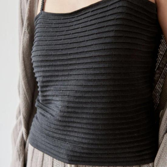  울 하이드 캐미솔 리플  (염색 안 함) - WOL HIDE