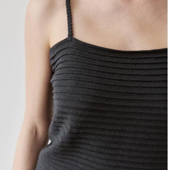  울 하이드 캐미솔 리플  (염색 안 함) - WOL HIDE