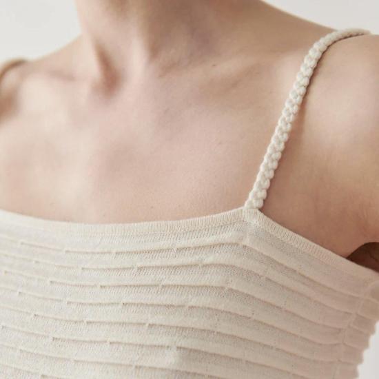  울 하이드 캐미솔 리플  (염색 안 함)