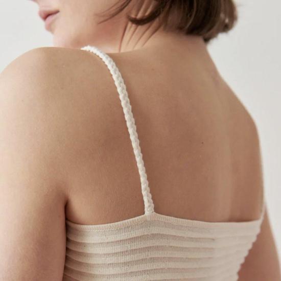  울 하이드 캐미솔 리플  (염색 안 함) - WOL HIDE