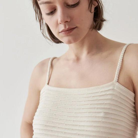  울 하이드 캐미솔 리플  (염색 안 함) - WOL HIDE