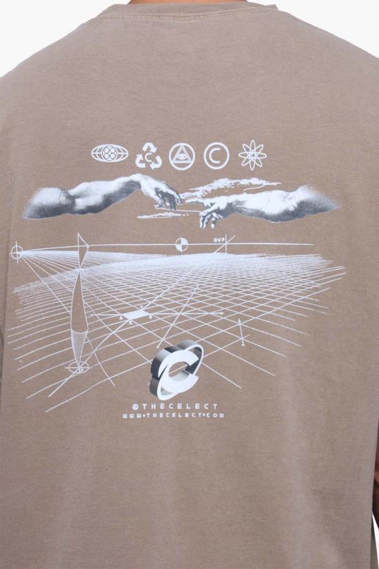  더 셀렉트 반팔 티셔츠 셀렉트 관점 T 브라운 - THE CELECT