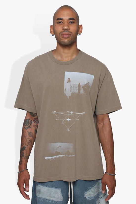  더 셀렉트 반팔 티셔츠 셀렉트 관점 T 브라운 - THE CELECT