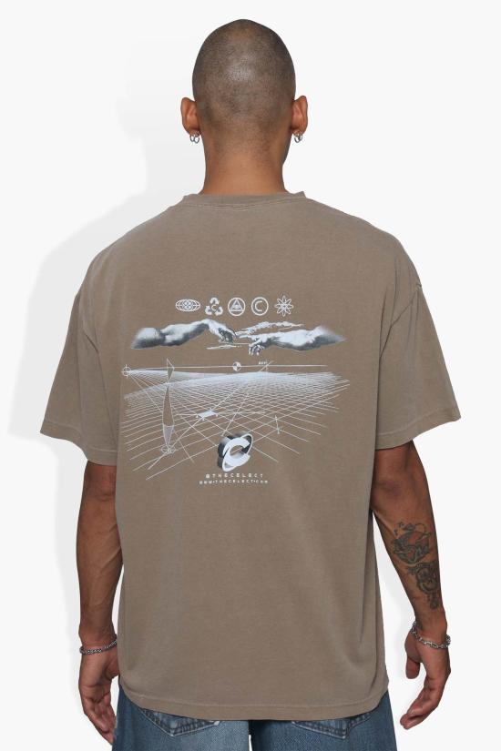  더 셀렉트 반팔 티셔츠 셀렉트 관점 T 브라운 - THE CELECT