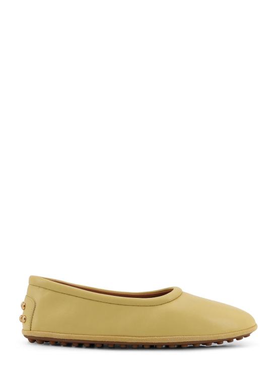  토즈 플랫 슈즈 가죽 발레리나  (뒷면에 곰미노 디테일) 옐로우