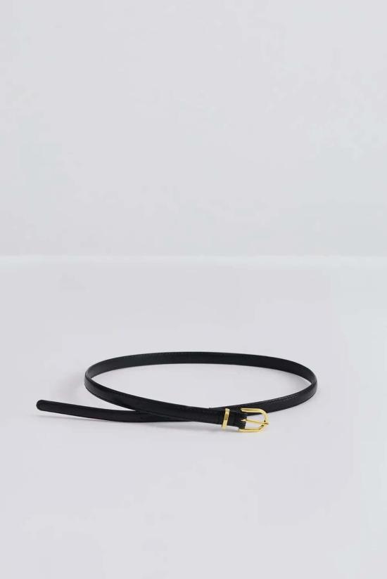  말리나 레귤러 벨트 블레어 얇은 가죽  블랙