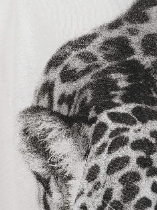  스텔라 맥카트니 반팔 티셔츠 스텔라 매카트니 클라우드 레오파드 티셔츠 크림색 - STELLA MCCARTNEY