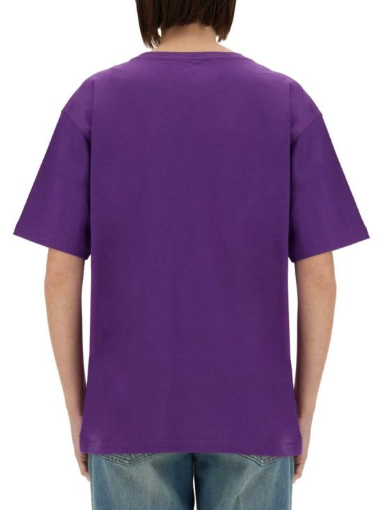  발렌티노 가라바니 반팔 티셔츠 발렌티노 셰즈 발렌티노 프린트 티셔츠 퍼플 - VALENTINO GARAVANI