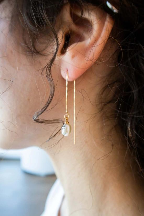  세레 이어링 세리 릴리스 진주 실 귀걸이 - SEREE