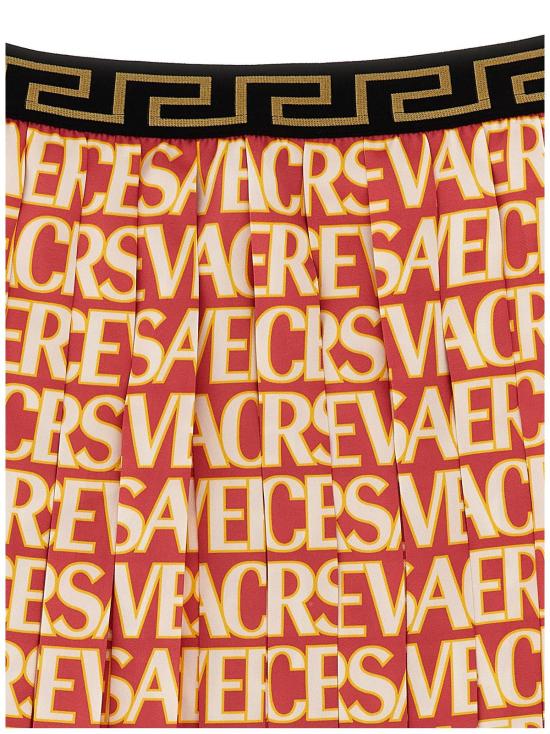  [키즈] 베르사체 스커트 키즈 캡슐 라 바칸자  푸시아 - VERSACE