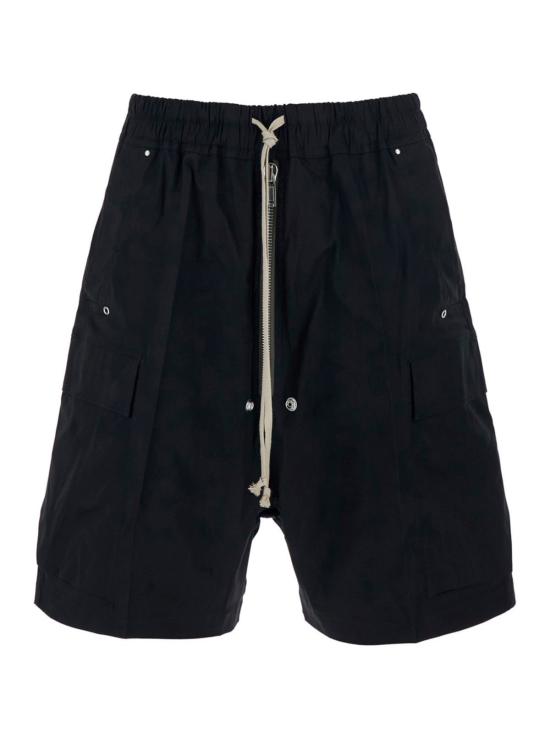  릭 오웬스 숏팬츠 쇼츠 (엘라스틱 드로스트링 허리 및 아일렛 디테일) 블랙